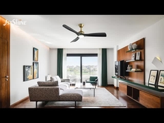 مروحة سقف LED حديثة 52 بوصة مع محرك DC ، شفرات ABS سوداء