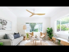 مروحة سقف متواصلة حديثة 52 بوصة مع شفرات ABS ذات الشكل الخشبي