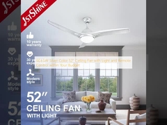 60±5W لون فضي مروحة السقف 52 بوصة مع الضوء والتحكم عن بعد ضمن ميزانيتك