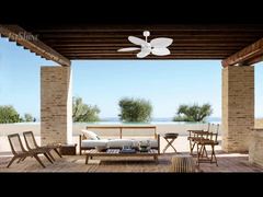 مروحة السقف الاستوائية الزخرفية مع محرك أس بي اس خفيف