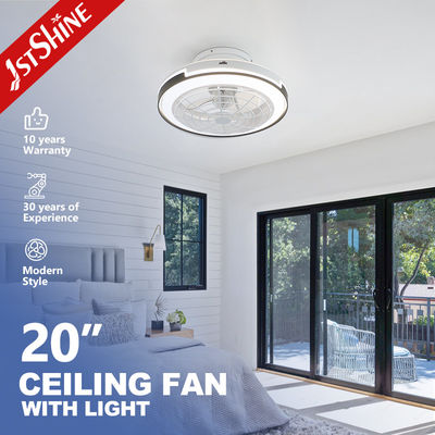 شراء دعم باهت نعم مروحة سقف LED من 1stshine بيضاء لسهولة التركيب في غرفة النوم تصنيع عبر الإنترنت
