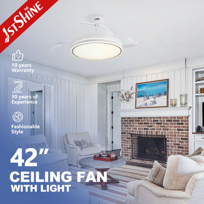 شراء مروحة سقف LED من 1stshine مع شفرات قابلة للسحب وجهاز تحكم عن بعد وضوء LED بـ 3 ألوان تصنيع عبر الإنترنت