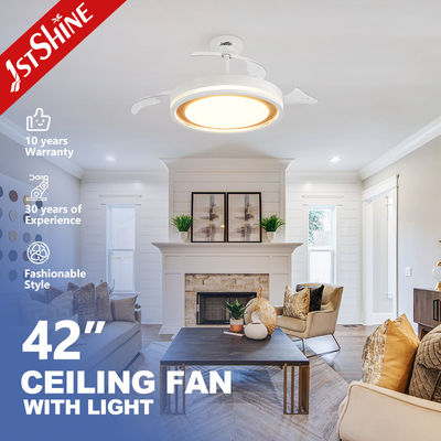شراء مروحة سقف LED من طراز Wind Modern القياسية مع شفرات مخفية وشفرات PC بالأبيض تصنيع عبر الإنترنت
