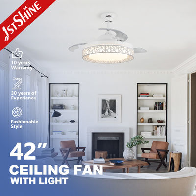 شراء مروحة سقف LED عالية التجويف مع شفرات مخفية تصميم عصري يدعم التعتيم نعم تصنيع عبر الإنترنت