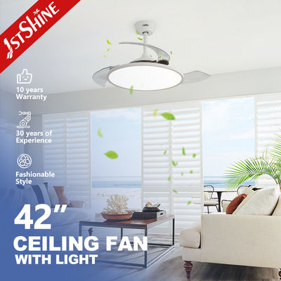 شراء 42 بوصة 6 سرعات ضئيلة LED مروحة السقف غير مرئية مع الضوء 3 شفرات الكمبيوتر تصنيع عبر الإنترنت