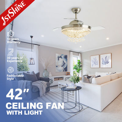 شراء 1stshine Fandelier مروحة السقف الزخرفية القابلة للانسحاب مع أضواء LED تصنيع عبر الإنترنت