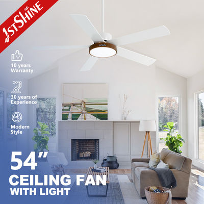 شراء 1stshine / OEM Logo مروحة سقف MDF مع إضاءة LED قابلة للتضييق ومحرك DC تصنيع عبر الإنترنت