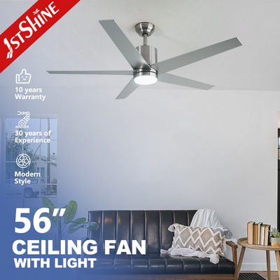 شراء مروحة سقف LED فاخرة بـ 5 شفرات من خشب MDF مقاس 56 بوصة مع 6 سرعات اختيارية و CRI Ra عالي 100 تصنيع عبر الإنترنت