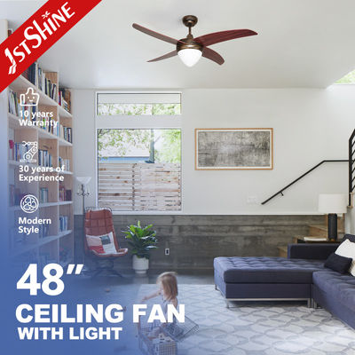 شراء مروحة السقف الكهربائية الفاخرة 48 بوصة مع مصدر ضوء LED وأسلوب التصميم الحديث تصنيع عبر الإنترنت