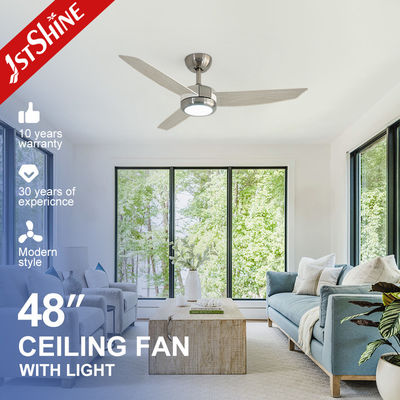 شراء مروحة سقف LED بشفرات ABS مقاس 48 بوصة بتصميم ملون وإضاءة LED بثلاثة ألوان تصنيع عبر الإنترنت
