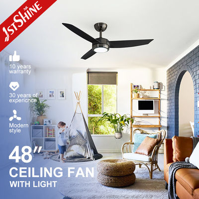 شراء المروحة السقفية LED التحكم الذكي للمساحات الصغيرة في المكتب المنزل 48 بوصة ضوء ساطع تصنيع عبر الإنترنت