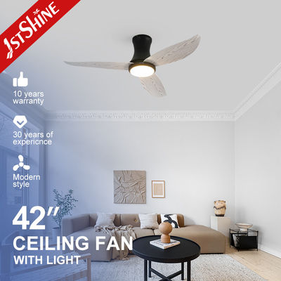 شراء 42 Inch/OEM 3 Color Dimmable Ceiling Fan with Plastic Wood Grain Design and Low Ceiling تصنيع عبر الإنترنت