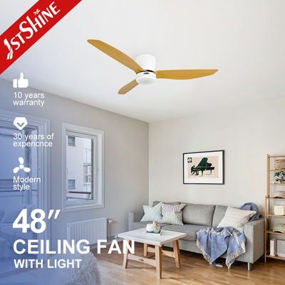 شراء مروحة سقف LED من 1stshine، سقف منخفض، محرك DC، 3 ألوان للشفرات، طباعة نقل المياه تصنيع عبر الإنترنت