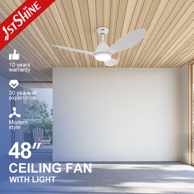شراء المصمم الحديث المكتب المنزلي مروحة السقف LED مع 3 ألوان ضوء LED وثلاثة شفرات ABS تصنيع عبر الإنترنت