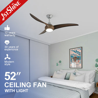 شراء مروحة سقف بشفرات ABS فضية مقاس 52 بوصة مع إضاءة LED وجهاز تحكم عن بعد بتصميم فاخر تصنيع عبر الإنترنت
