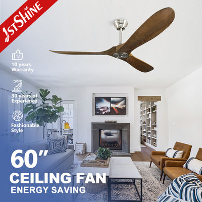 شراء 1stshine 60 بوصة مروحة السقف المعدنية مع محرك 35W DC ومروحة خشبية توفير الطاقة تصنيع عبر الإنترنت