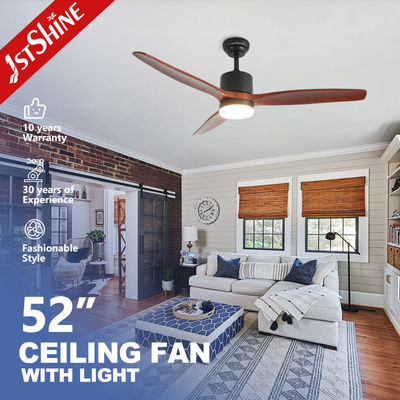 شراء مروحة سقف LED من نوع Standard Wind 1stshine مع جهاز تحكم عن بعد وشفرات خشبية صلبة ونحاس نقي AC أسود تصنيع عبر الإنترنت