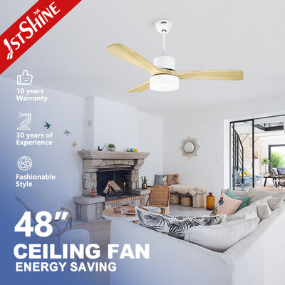 شراء مروحة سقف 1stshine 220 فولت تيار مستمر 52 بوصة بشفرات خشبية صلبة مع إضاءة وضوء LED بـ 3 ألوان تصنيع عبر الإنترنت