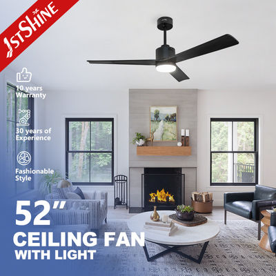 شراء مروحة السقف الزخرفية الحديثة LED 1stshine محرك DC مع 10 و 3 شفرات خشب صلب تصنيع عبر الإنترنت