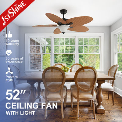 شراء التحكم عن بعد 1stshine ضوء مروحة السقف مع 5 شفرات ABS التصميم الفاخر وإضاءة LED تصنيع عبر الإنترنت
