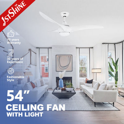 شراء توفير الطاقة مروحة السقف البيضاء 52 بوصة مع 3CLR ضوء LED و 3 ABS شفرة بلاستيكية تصنيع عبر الإنترنت