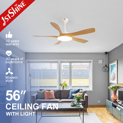 شراء 56-Inch Ceiling Fan with LED Light – DC Motor, 5 Blades, Acrylic Lampshade تصنيع عبر الإنترنت
