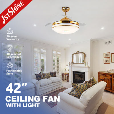 سعر جيد شفرات مخفية مروحة سقف LED مقاس 42 بوصة 60 واط لتقليل الضوضاء والديكور المنزلي الأنيق الانترنت