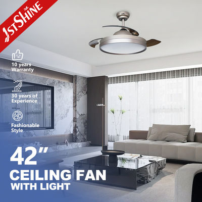 DC Motor 230V 3 Color LED Invisible Ceiling Fan Remote Control
