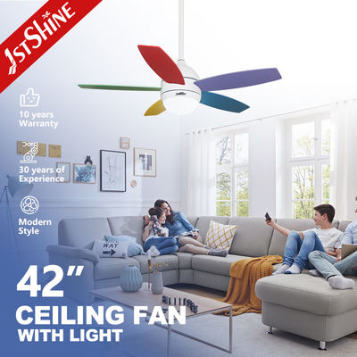 OEM 5 شفرات MDF الملونة مروحة السقف الحديثة مع محرك AC خفيف