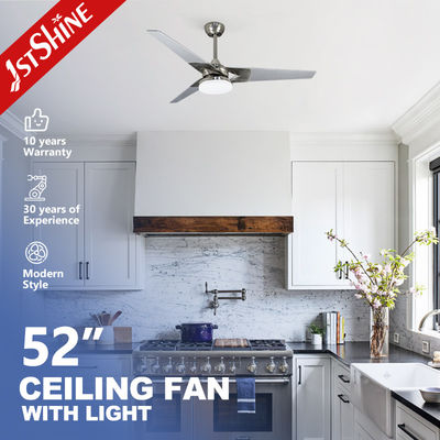 Plywood Blade Modern LED Ceiling Fan 52 Inch DC Motor Home Using