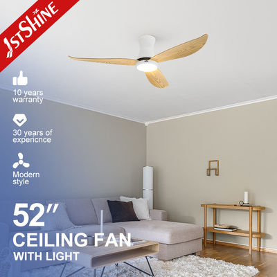 52 Inch Low Profile Ceiling Fan With Light Plastic Blade DC Motor Low Noise