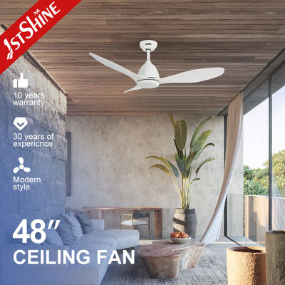 1stshine 48 Inch Ceiling Fan Without Light White 3 ABS Blades Remote Control No Light