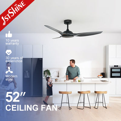 مروحة سقف سوداء بتصميم بسيط مع جهاز تحكم عن بعد بـ 6 سرعات من 1stshine OEM