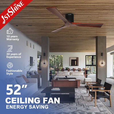 Customized Wood Blades Indoor Ceiling Fan with AC Motor and Remote Cooling Air