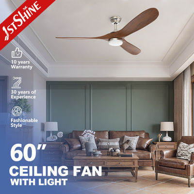 Europe Style Wooden LED Ceiling Fan With Dimmable Light 220v For Decorative
