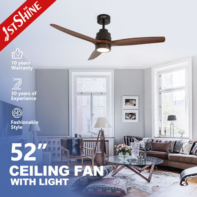 LED Light 1stshine Ceiling Fan with 5 Speeds Remote Control and 3 Nature Wood Blades