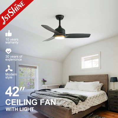 سعر جيد 42-Inch Modern Matte Black DC Ceiling Fan With LED Light For Bedroom الانترنت