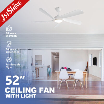 سعر جيد مروحة السقف الحديثة البيضاء 52 بوصة مع ضوء LED وشفرات ABS - محرك DC الصامت والتحكم عن بعد الانترنت